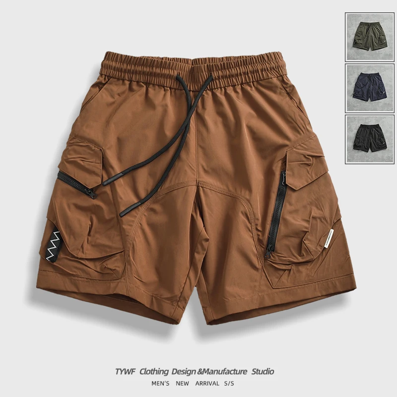 

Men's Outdoor Workwear orts Qui Dry Loose Fit Five-ket High Street INS Trendy Breathable Polyester Fiber Summer orts