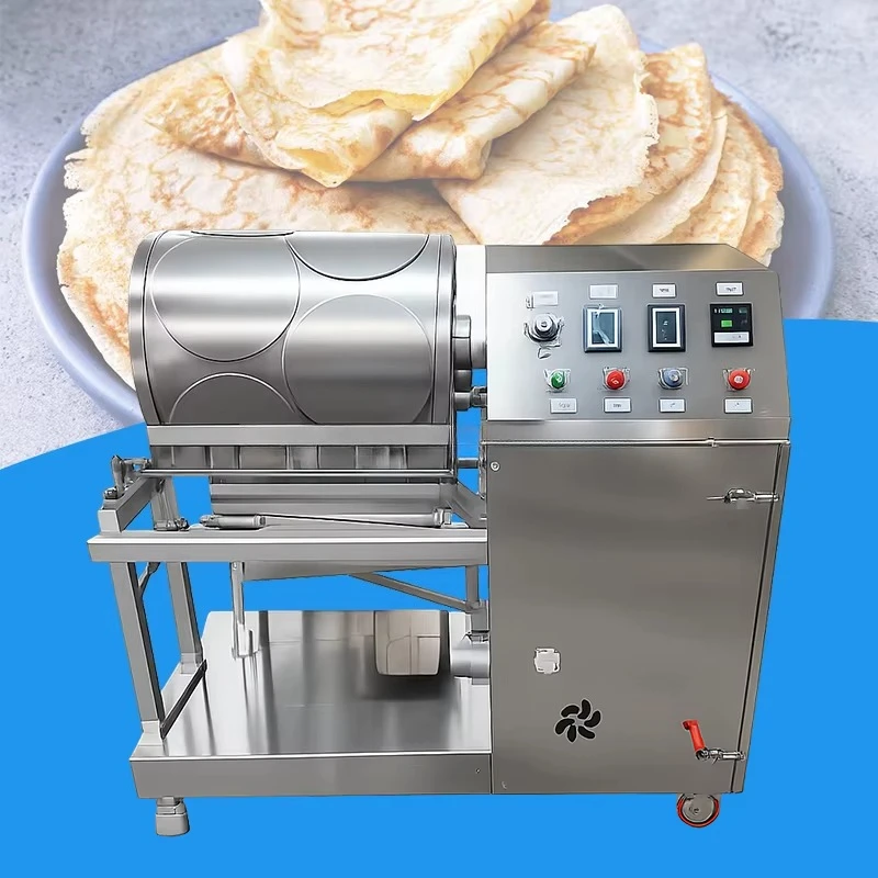 de-Spring Roll Roti  Making  Machine Grain Product Pancake Bread  Press  Machine Automatic Wrap Bread Making Machine