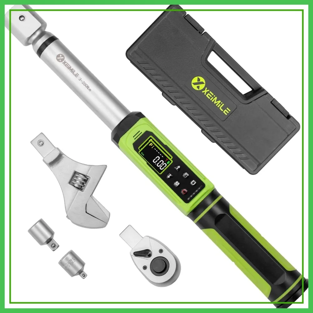 

Adjustable Digital Torque Wrench 1/2" Drive 2.2-147.5Ft.Lb/3-200N.m, 40mm Open End, 2% Accuracy for HVAC Auto Moto Pipeline