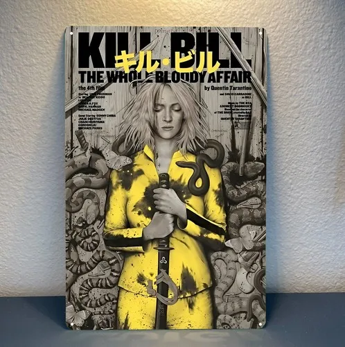 Kill Bill Bloody Affair Movie Metal Poster - Collectable Tin Sign -