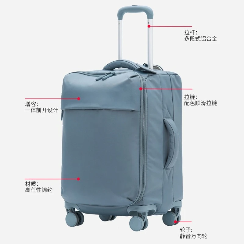 

Ultra-light Waterproof Oxford Cloth Front Open Suitcase 20 Boarding, Trolley Case