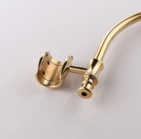 

Luxury Deck Mounted Brass Body Drop Shipping Hot and Cold Spring Royal Gold Plated Spring Kitchen Faucet Mixer Sink Tap