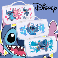 New Stitch Pencil Bag Student Printed Canvas Handheld Stationery Box Double Layer Pencil Case Stitch Boys And Girls Pencil Bag