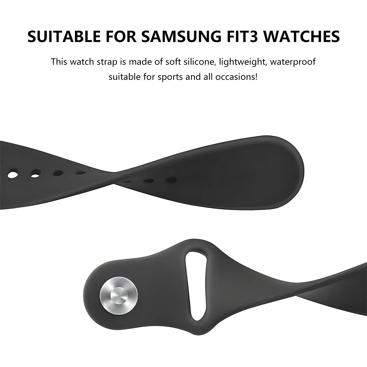 Silicone Strap for Samsung Galaxy Fit 3 Band Bracelet Sport Correas for Galaxy Fit3 Band Accessories Replacement Belt Watchband image 2
