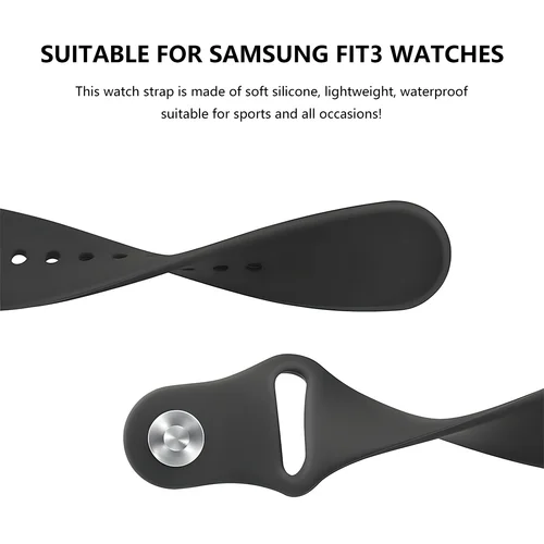 Imagen 2 del producto Correa de silicona para Samsung Galaxy Fit 3, pulsera deportiva, correas para Galaxy Fit3, accesorios, correa de repuesto, correa de reloj