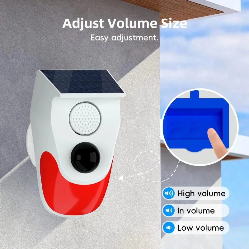 Outdoor Waterproof Wireless 120dB Security Sound Alarm Detector PIR Motion Sensor Home Burglar Alarm System With Remote Control