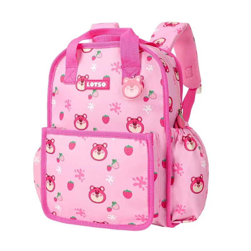 Disney Lotso Childrens Backpack Single Shoulder Bag for Girls Elementary School Grades 1 to 3 Cute Kawaii Casual Travel