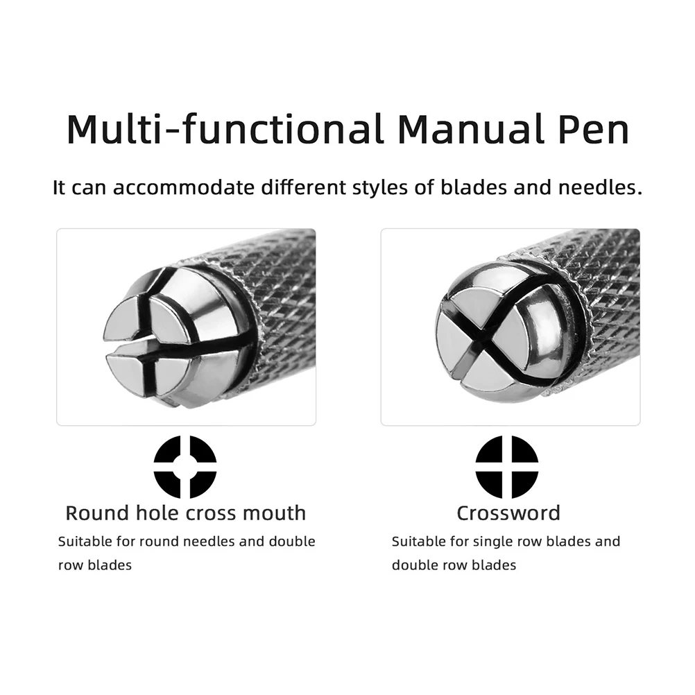 Acrylic Microblading Pen Eyebrow Tattoo Tool for Precision Manual Needle Holder Professional Skin Tattooing