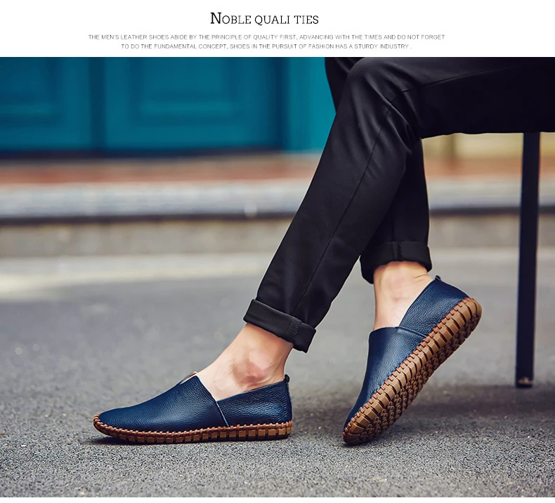 Mode männer Fahren Schuhe Handgemachte Leder Männer Müßiggänger Weiche Atmungsaktive männer Casual Schuhe Zapatillas Hombre Große Größe 38-48 – Detail 23