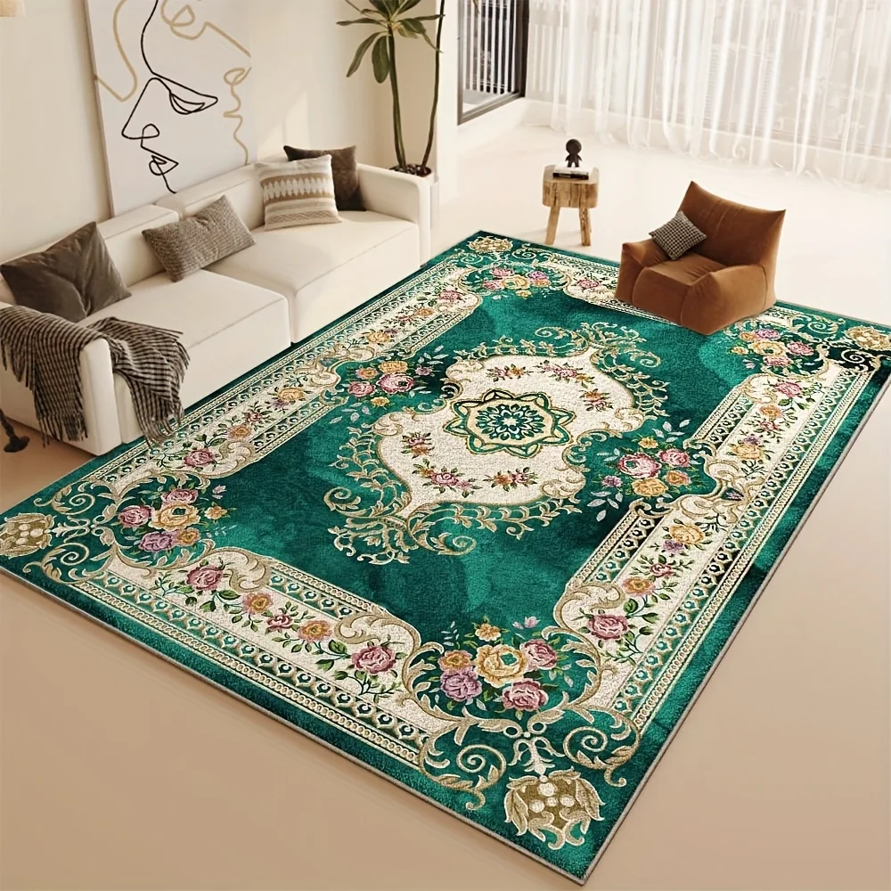 VIKAMA BOHO Loop Pile Carpet For Living Room, Dining Room, Bedroom, Office Corridor, Entrance, Easy-To-Clean Home Decoration
