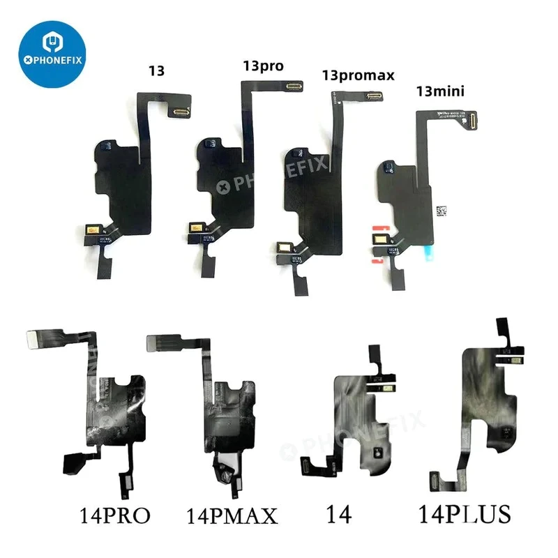 Earpiece Sensor Flex Cable Without Speaker For iPhone 13-14 Pro Max Earpiece Proximity Light Sensor Flex Cable Replacing