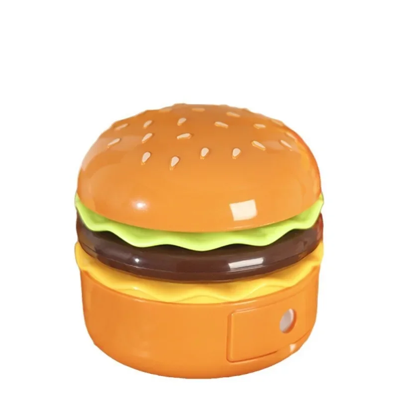 Modern Popular Creative New Model Ing Cartoon Burger Led Eye Protection Night Light With 360 Degree Curved Desktop Decoration