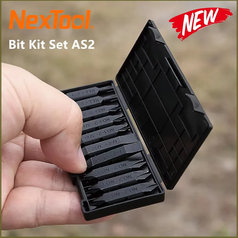 

NexTool 10PCS Bit Kit Set AS2 Screwdriver Bit Set for Pocket Tools E1 Flagship Captain Hand Tools Multi-tool Outdoor Repairs
