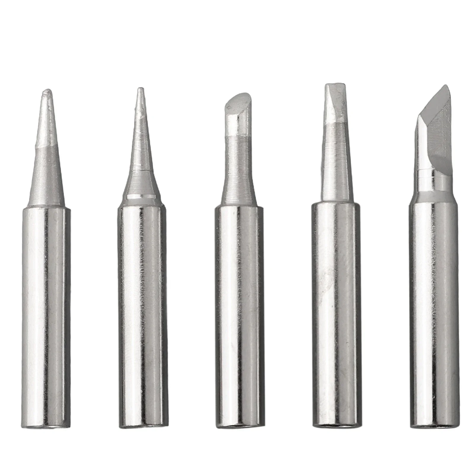 5Pcs/set I+B+K+3C+2.4D Copper Soldering Iron Tips Lead-Free Solder Tips Welding Head For Soldering Rework Station