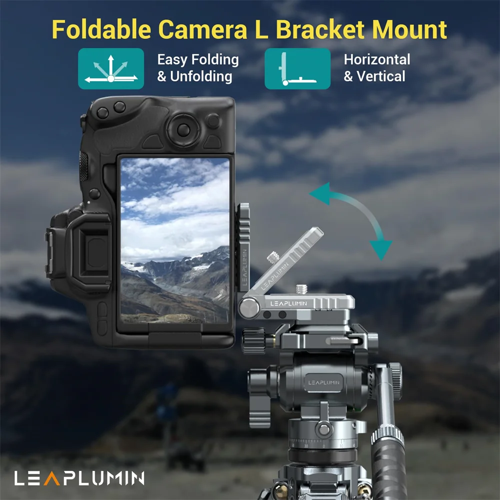 Folding Camera L Plate Holder w Arca Quick Release Plate for D-JI RS3 Stabilizer Tripod Gimbal Horizontal and Vertical Bracket