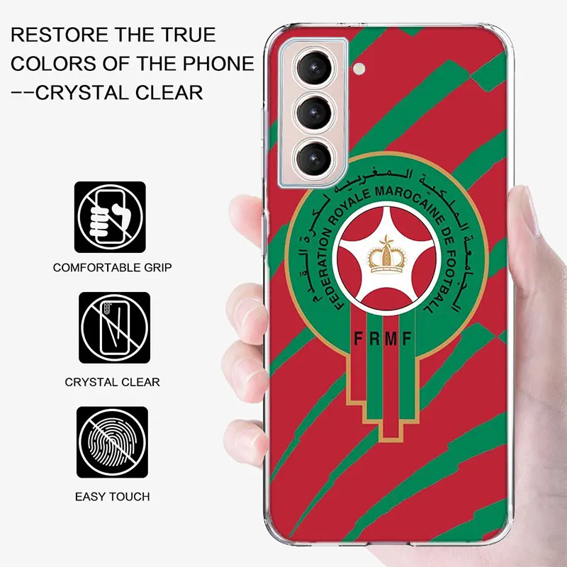 Morocco Flag Phone Case For Galaxy A14 A24 A34 A54 Samsung A02S A12 A22 A32 A42 A52 A72 A13 A33 A53 5G A03 A03S A23 A73 A20S Cov