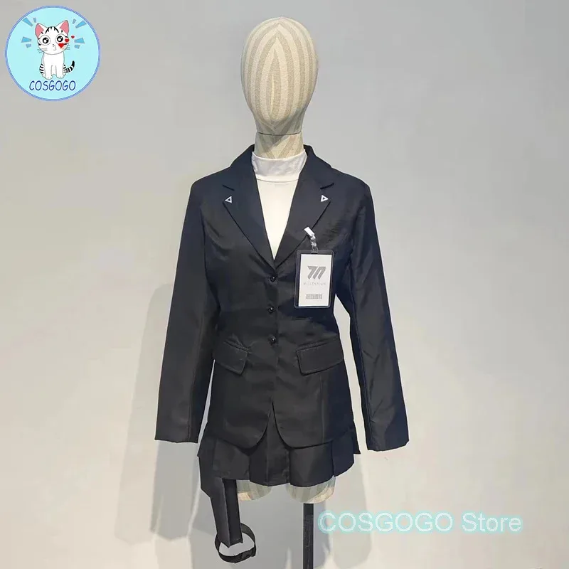 COSGOGO [맞춤형] 블루 아카이브 츠타츠키 리오 코스프레 의상 할로윈 게임 여성 JK 유니폼 정장 코트 스커트 셔츠v;6'h,8;r.