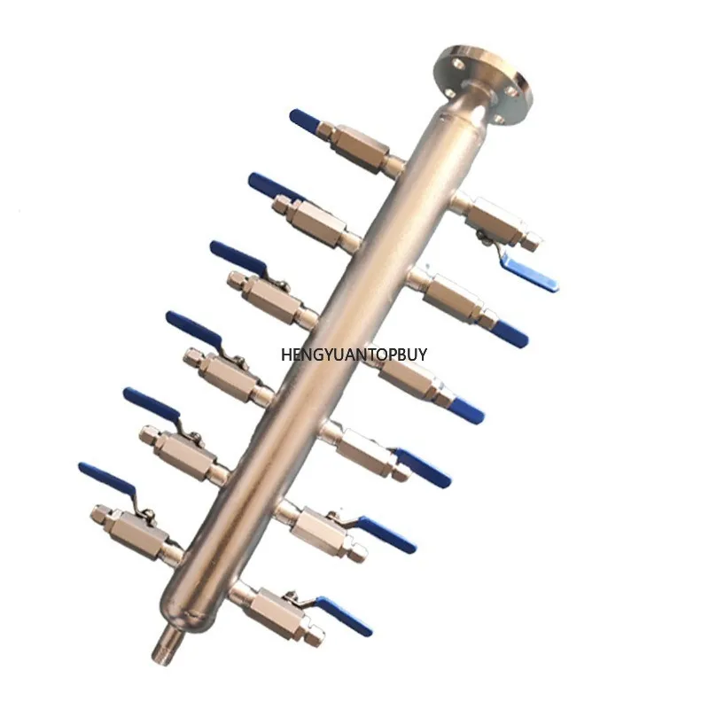 304/316L Stainless Steel Air Source Distributor, Pneumatic Component Divider Multi-Pipe