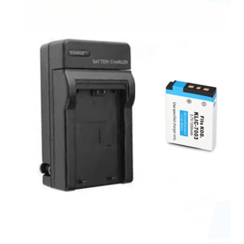 KLIC-7003 Camera Batterij + Oplader voor Kodak M420 V1003 V803 M381 Z950 Digitale Camera 3.7V 1200mAh