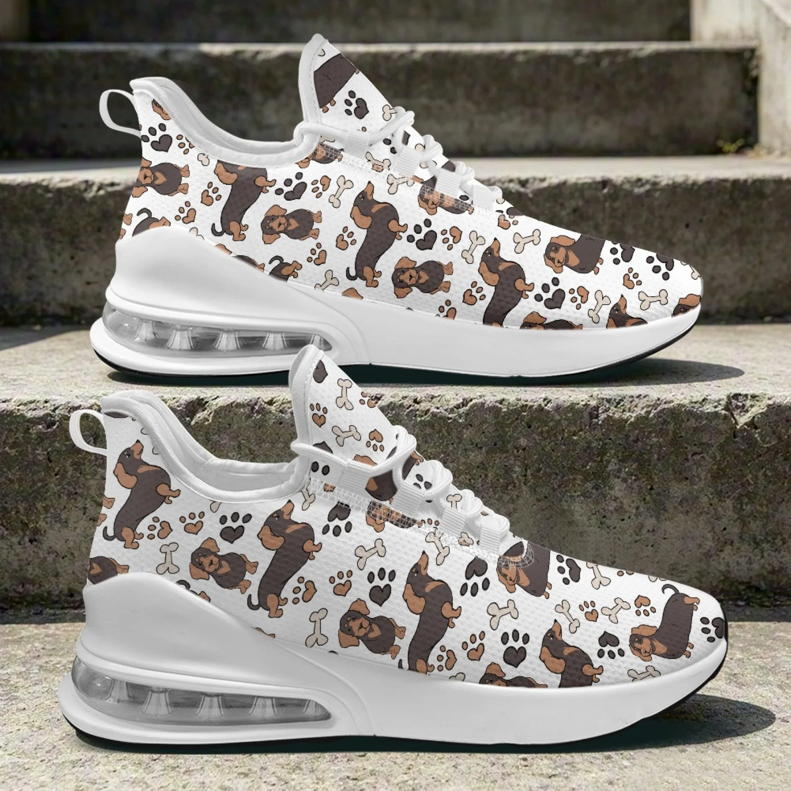 Women Shoes Tennis - PENSTROLL Dackel-Hunde-Sneaker, rutschfest, gepolstert, bequeme Freizeitschuhe