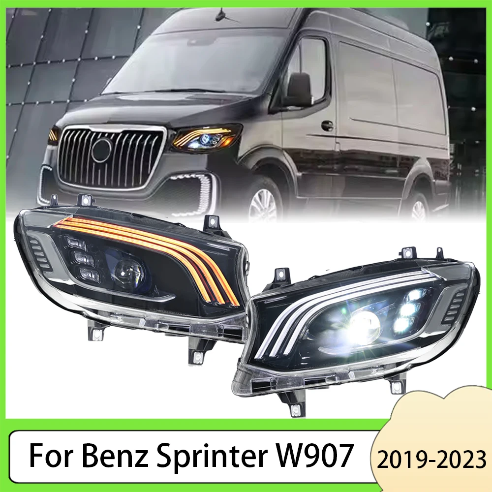 

Для Mercedes Benz Sprinter фара 2019-2023 Обновление в стиле Maybach светодиодная фара передняя лампа Plug and Play