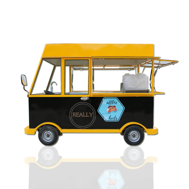 New Design Customized Food Cart Business Mobile Coffee Pizza Hot Dog Trailer With Equipment Snack Ice Cream Coffee Kiosk Bus