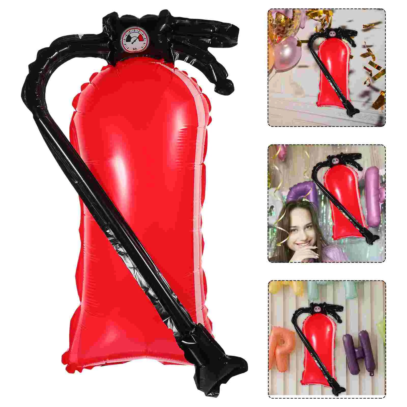 10 Pcs Firetruck Balloon Balloons Party Decorations Toy Extinguisher Red Inflatable