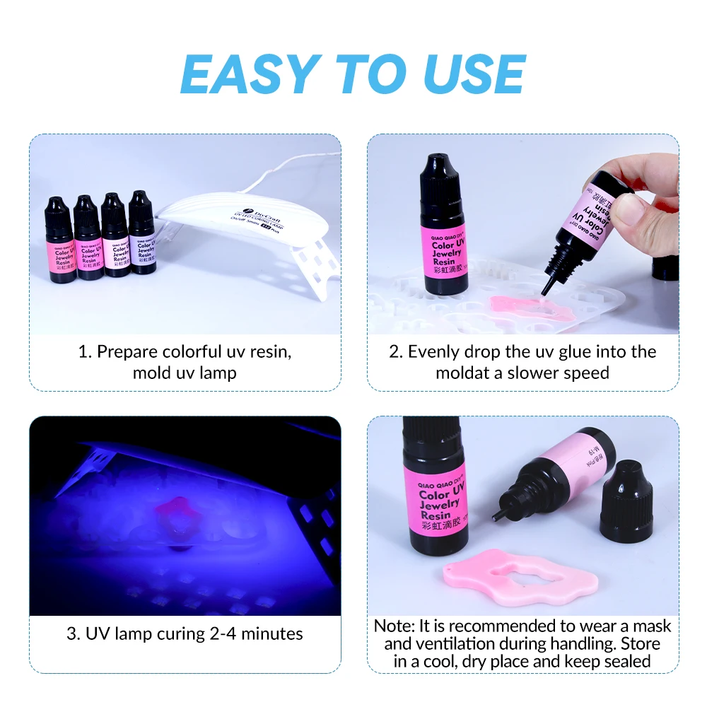 Colors UV Resin, Colored UV Resin with Low Odor And Minimal Bubbles, Suitable for Resin Casting And Coating, Jewelry Making, And view 6