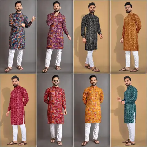 2025 Ropa de hombre Camisa de manga larga con estampado dorado y cuello levantado, ropa informal de Hip Hop a la moda, Top de longitud media de estilo étnico