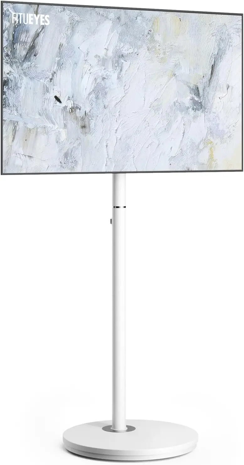 Design Small Rolling TV Cart for 24-48 Inches TV, Minimalist Modern TV Floor Stand on Wheels Fits Max VESA 200x200mm, V2