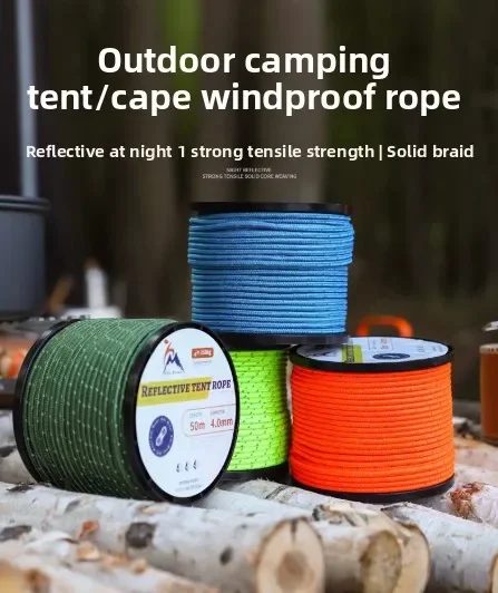 

New 30m 6mm 7-Strand Core Paracord: Multi-Functional Outdoor Camping Rope for Parachute Uses, Lanyards, Tents & Clotheslines