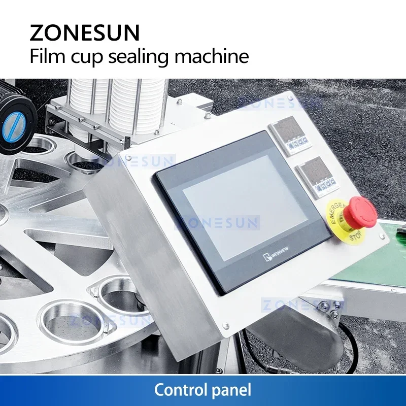 ZONESUN ZS-AFS1800 Máquina automática de llenado y sellado de tazas Máquina de llenado de tazas rotativa Máquina de sellado de tazas de yogur