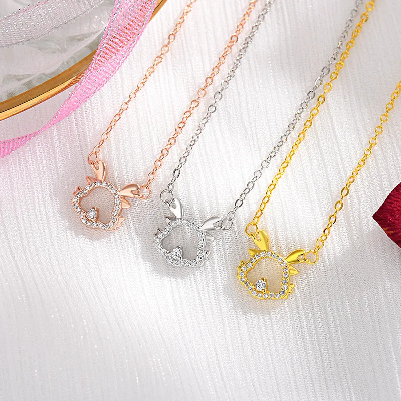 

Necklace Female New Year Cute Fun Dragon New Chinese China-Chic Collar Chain Jewelry