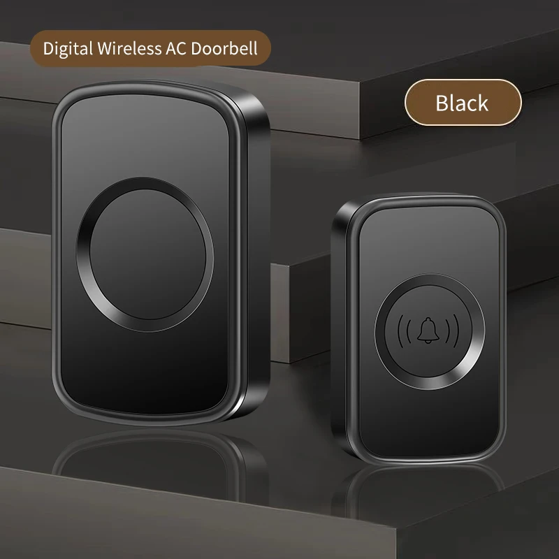 CACAZI Wireless Doorbell Set for Home Intelligent Waterproof 300M Remote 60 Chime 110DB EU UK US AU Plug Smart Door Bell Battery