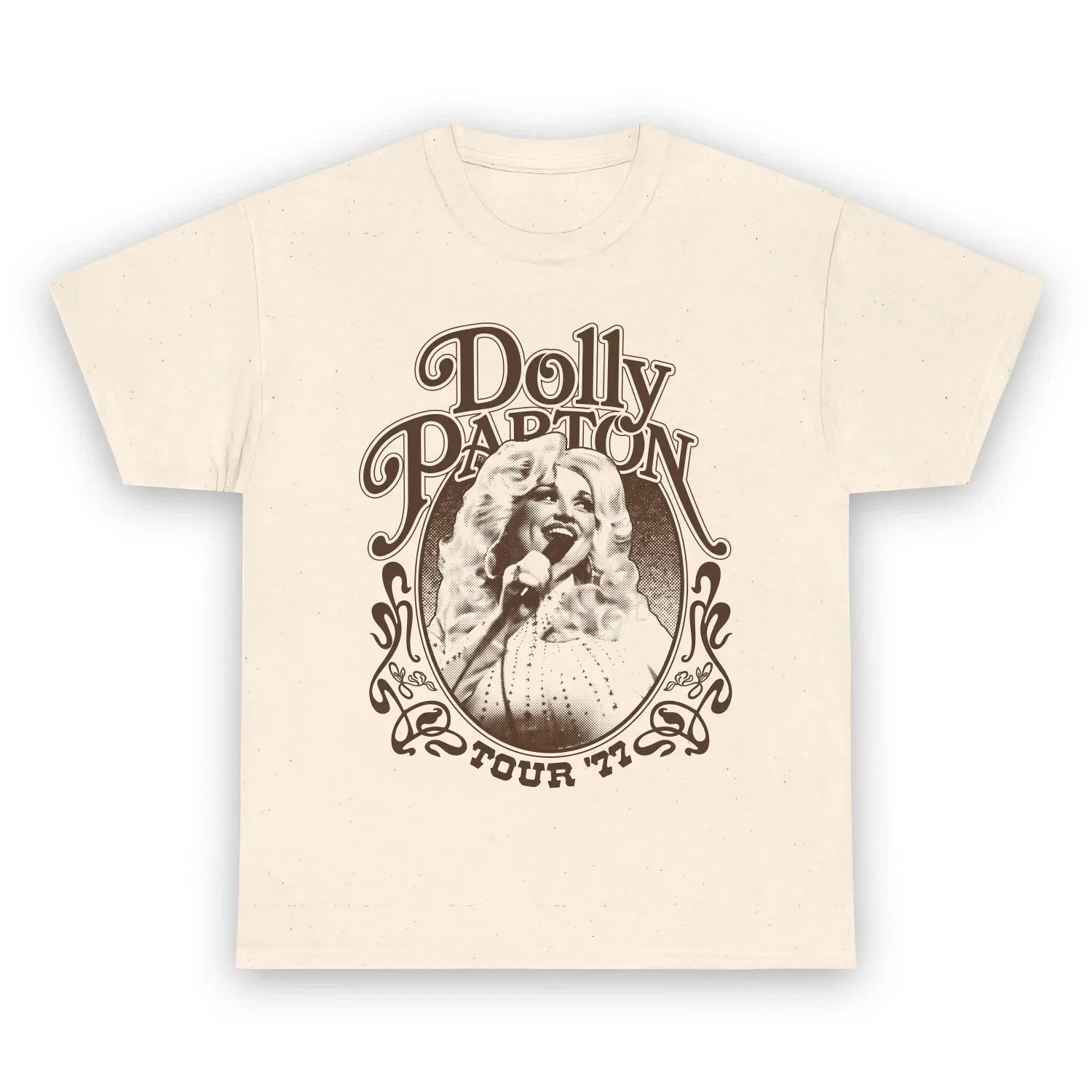 Live in Concert Dolly Parton TShirt Country Music Natural Color ZA893