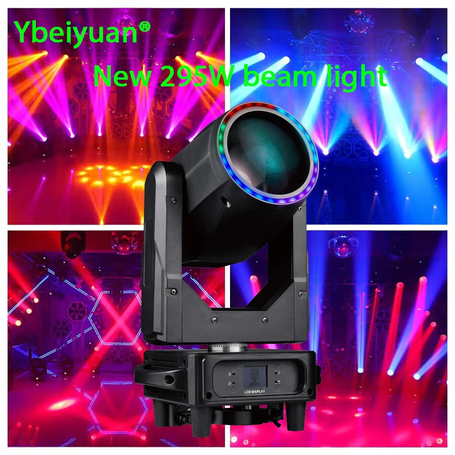 New Product Mini 10R 295W Beam Moving Head Light  8+8+8 Prism DMX 512 Bar KTV Wedding Nightclub Theater Disco Stage Light