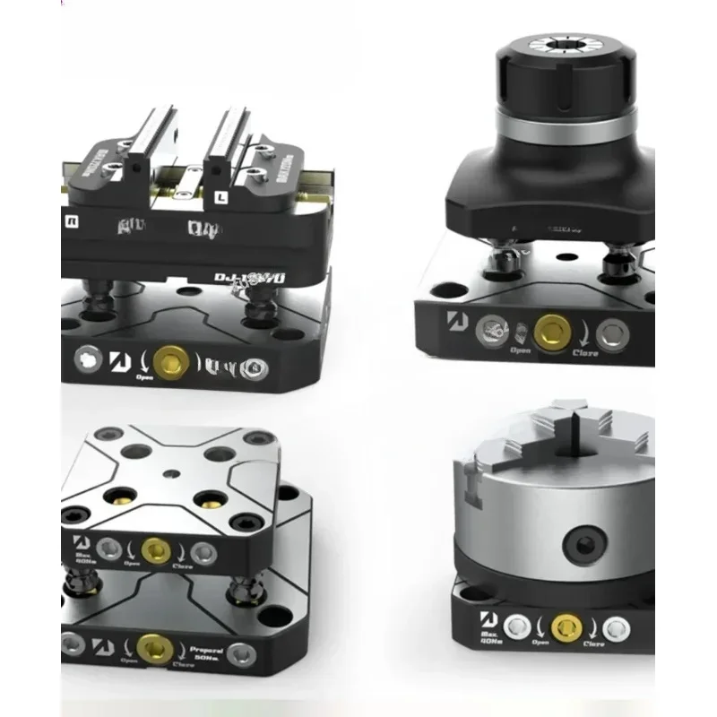 

Or Five- Clamp Self-Centering Vice Can Be Matched With Zero-Point Quick-Change Four-Axis L-Block Bridge