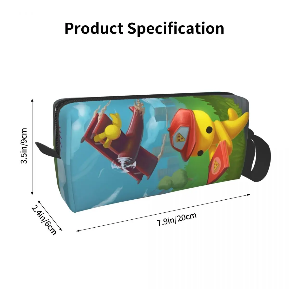 Wobbly Life Gaming Funny Makeup Bag Pouch Zipper Hot Games Cosmetic Bag Travel Toiletry Bag Organizer Storage Purse Men Women image 6