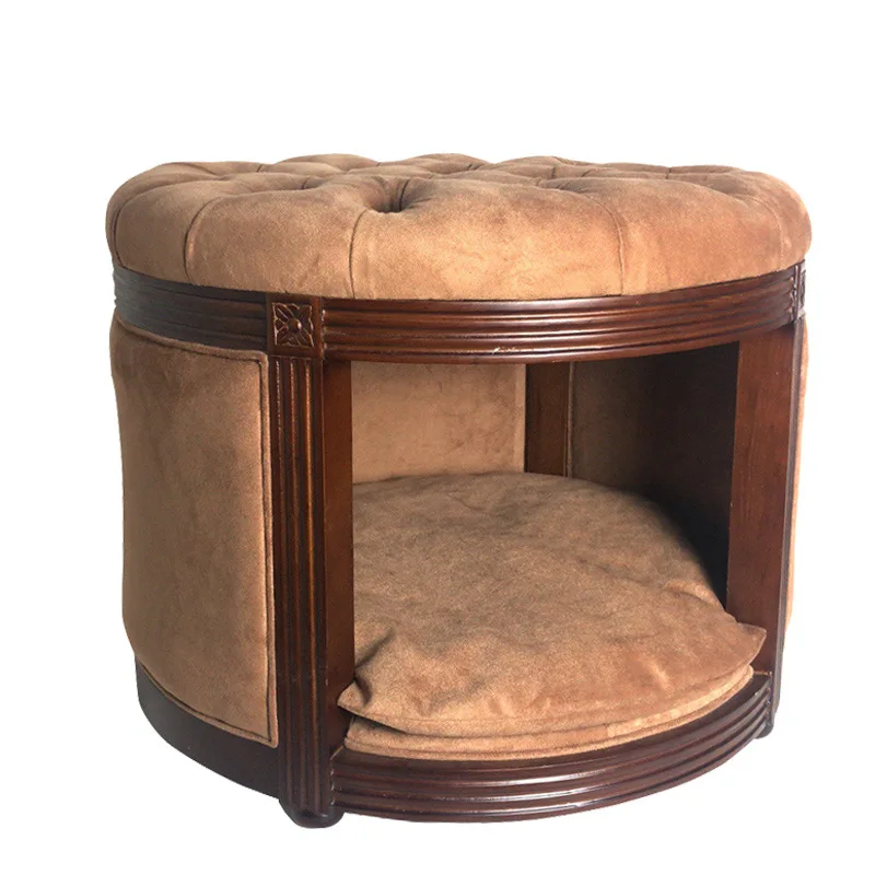

Kennel European Dog Sofa Winter Warm Indoor Closed Medium Dog Fighting Solid Wood Pet Supplies