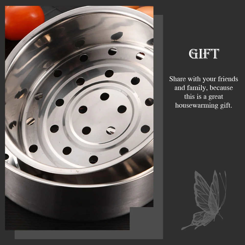 

Household Stainless Steel Thickened Food Steamer Basket Multi-Function Kitchen Accessory Steam Plate Electric Rice Cooker
