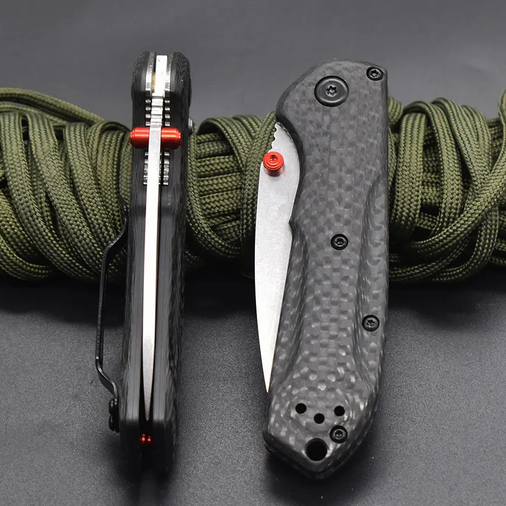 Mini Freek 565-1 Carbon Fiber Handles Pocket Folding Knife D2 Blade Camping Outdoor EDC Tactical Knives Camping Hunting Tool