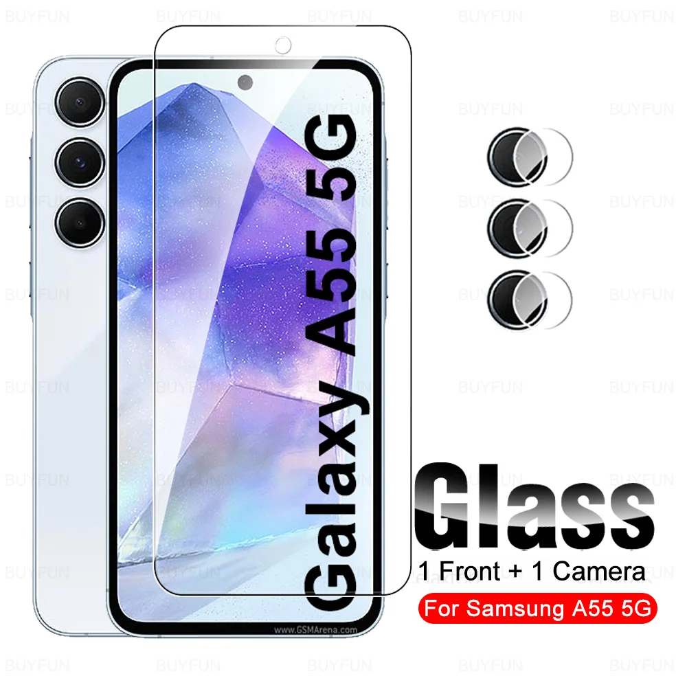 Camera Tempered Glass For Samsung Galaxy A55 Protective Glass On SamsungA55 Samung A 55 55A 5G SM-A556B 6.6inch Screen Protector