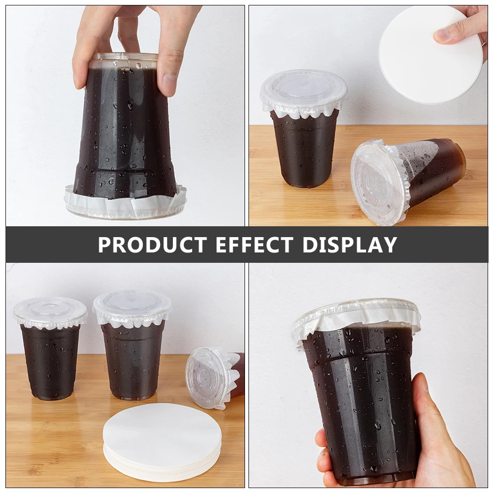 

500pcs Leakproof Sealing Paper Cup Films Coffee Tumbler Office Supplies Safe Nontoxic Daily Use Beverage Shop