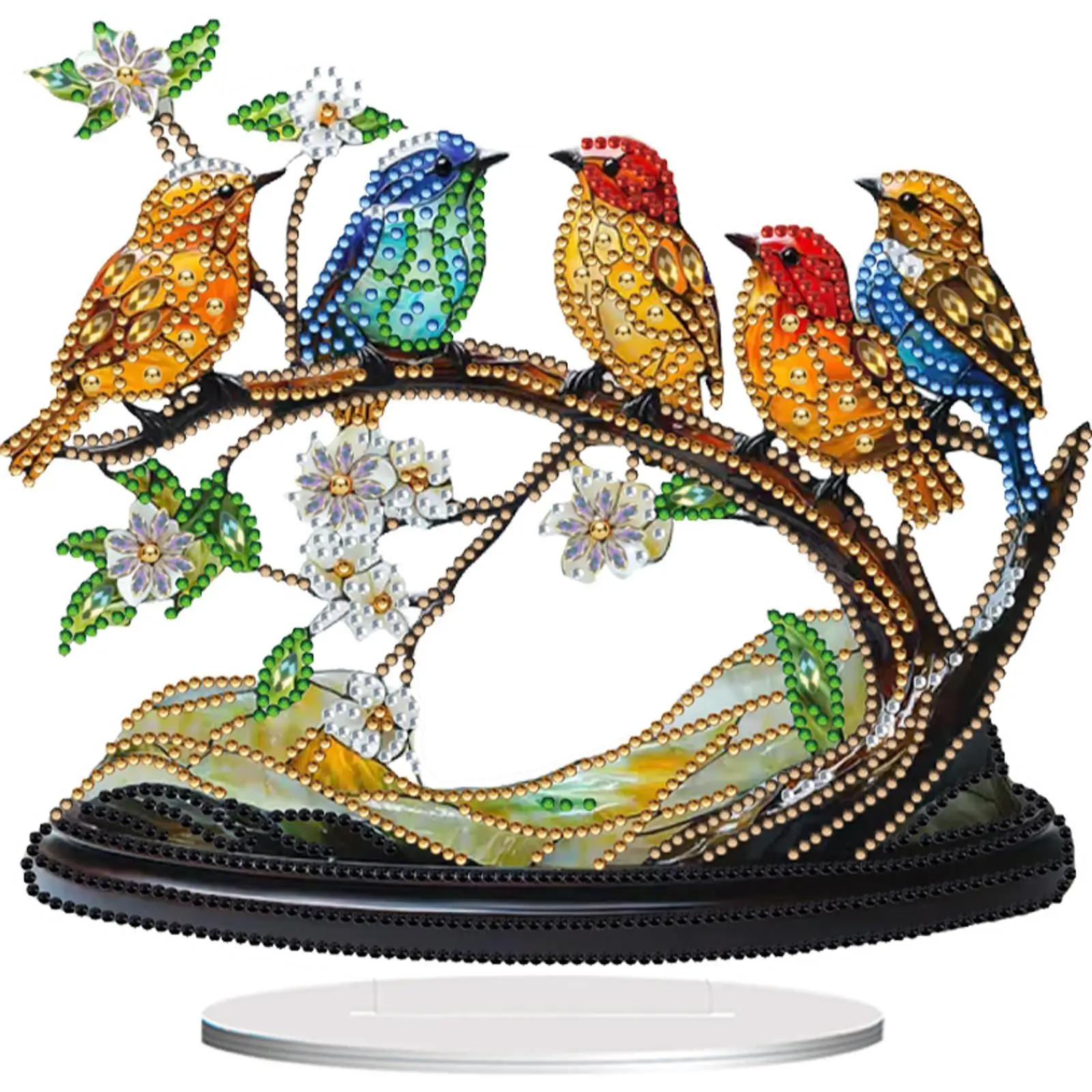 

2D/Flat DIY 5D DIY Diamond Art Tabletop Decorations Double-Sided Diamond Painting Desktop Decorations Bedroom Table Decoration