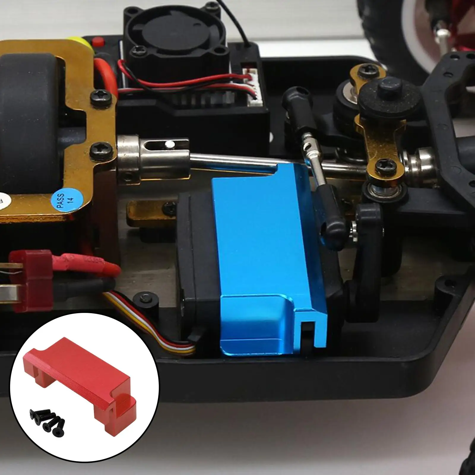 5xMetal Servo Mounting Holder for Wltoys 104001 Model Crawler Replacements Red