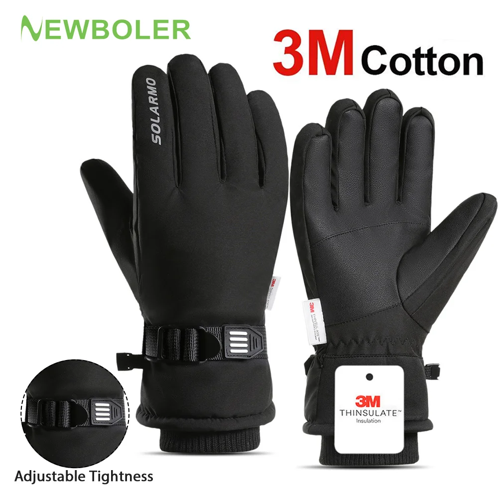 Männer Winter Wasserdichte Radfahren Handschuhe Outdoor Sport Laufen Motorrad Ski Touchscreen Handschuhe Nicht-slip Warme Volle Finger