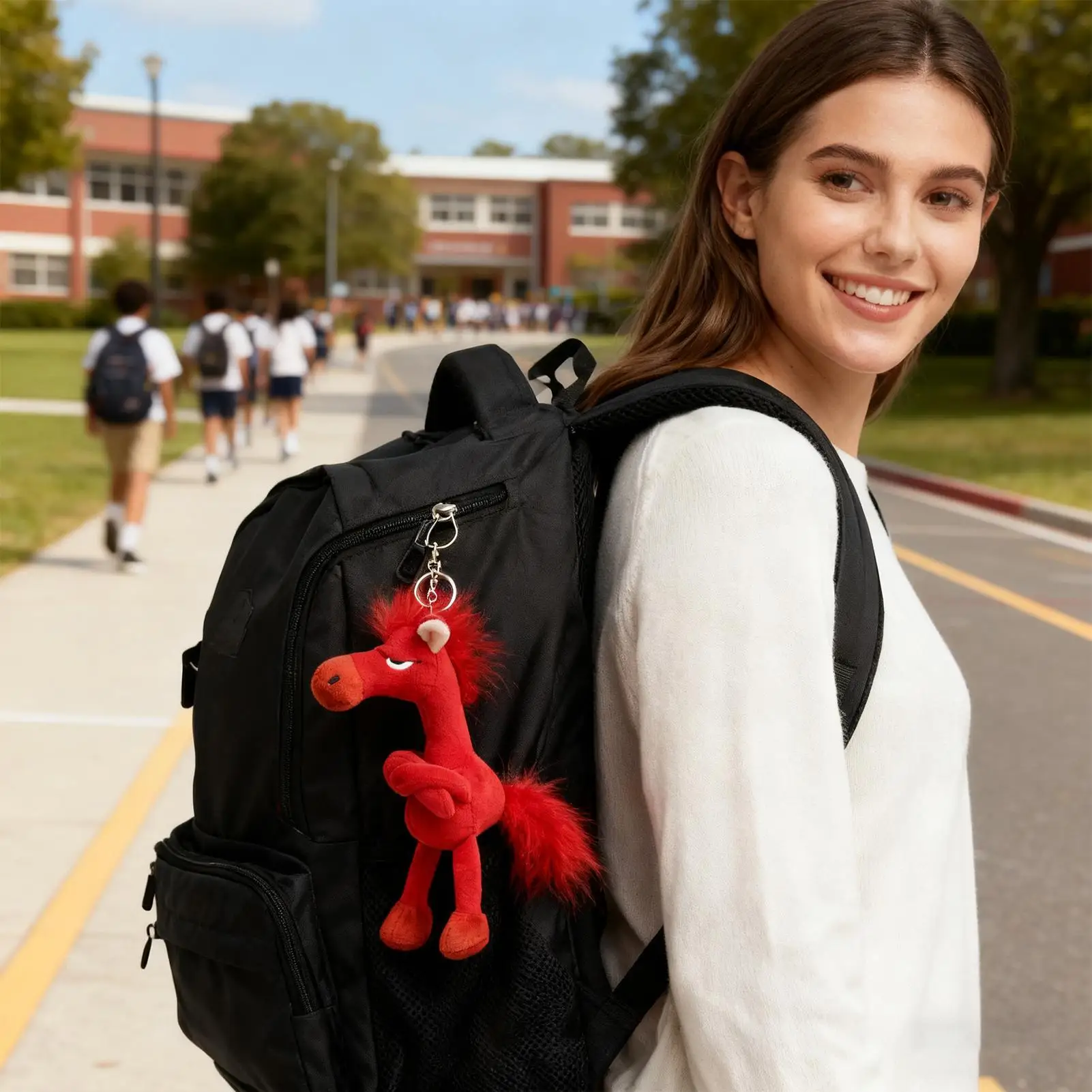 20 سنتيمتر حقيبة الحصان سحر الكرتون لينة أفخم خفيفة الوزن تذكار 2026 سنة الحصان المفاتيح قلادة للأطفال الأسرة الأصدقاء