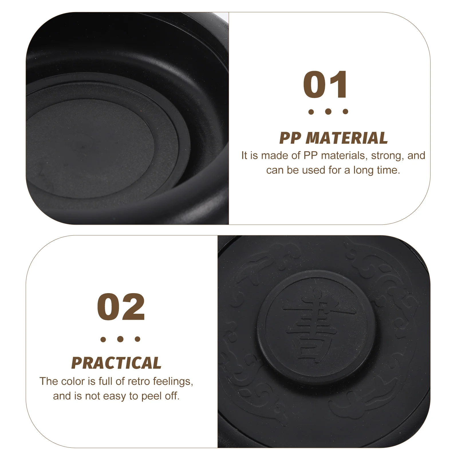 The Four Treasures of Study Ancient Horse Ribbed Student Calligraphy Bowl Pp Inkslab for Writing