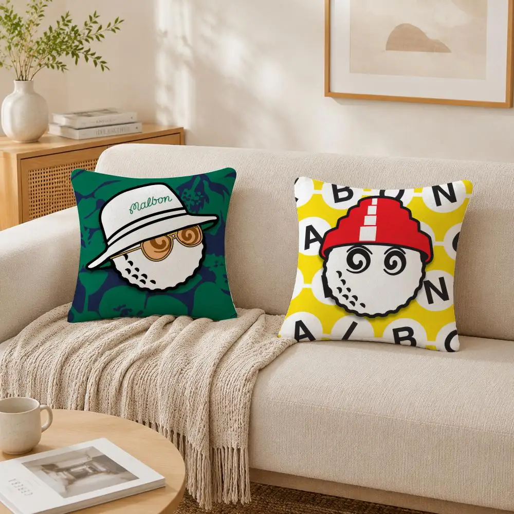 L-Leisure M-Malbones Golf Cushion Cover Plush Decorative Pillow Case With Hidden Zipper Fashion Room Decor For Home