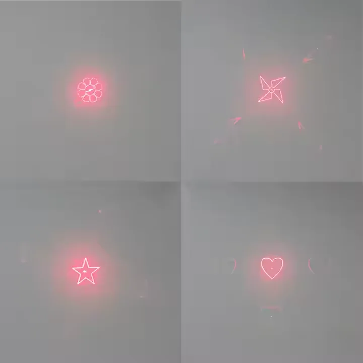 Pinwheel Laser Light DOE Grating Lens 650nm เลเซอร์สีแดงปรับโฟกัสได้สําหรับวิชันซิสเต็ม